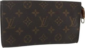 Louis Vuitton Pre-owned Clutches, female, Brown, Size: ONE SIZE Pre-owned Vintage Canvas Clutch