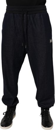 Dolce & Gabbana Black Jacquard Cotton Jogger SweatMens Mens Pants