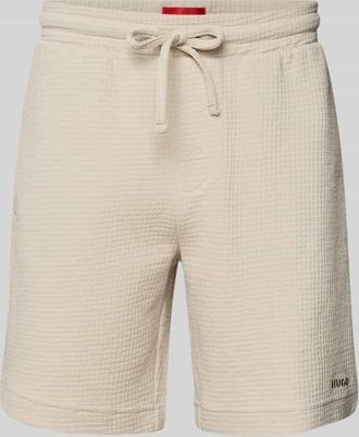 HUGO BOSS Regular Fit Sweatshorts aus Baumwoll-Mix Modell AUSTIN in Offwhite, Gr&ouml;&szlig;e XXL