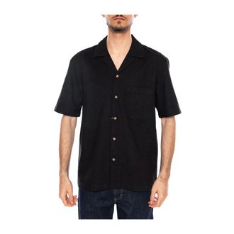 Elvine Short Sleeve Shirts - Heren - Korte mouwen Overhemden - Zwart - S - Katoen - Overhemden
