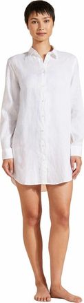 Vilebrequin Womens Solid Linen Shirt Dress in Blanc at Nordstrom, Size Medium
