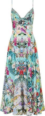 Camilla Maxi-jurk met bloemenprint - Blauw