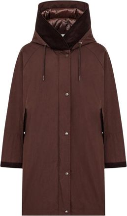 Duno Kaya Reversible Parka - Dames - Parka Jassen - Bruin - S - Katoen - Jassen