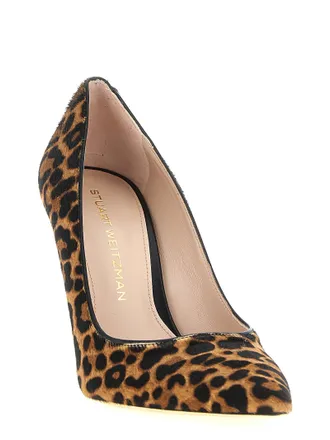 Stuart Weitzman Leopard Print Calf Leather Pump - Multicolor