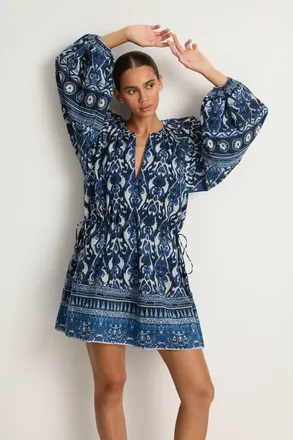 Maria Cher Delancey Vito Dress In Blue Vibes