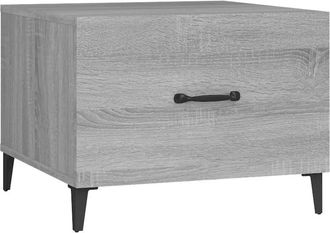 vidaXL Vidaxl - Mesa de centro con patas de metal gris sonoma 50x50x40 cm