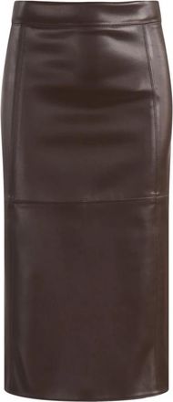 Max Mara Smmcrisma Midi Rok - Dames - Kokerrokken - Bruin - XL - Polyester - Rokken