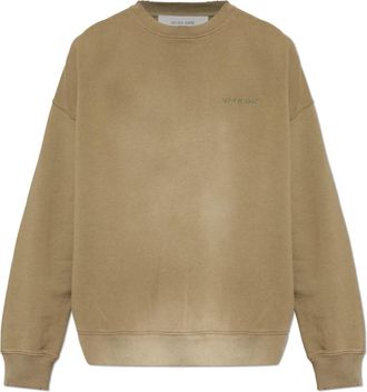 Golden Goose Sweatshirt met vintage-effect - Heren - Sweatshirts - Groen - L - Katoen - Hoodies & sweatvesten