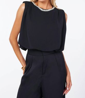 Bishop + Young Monroe Bubble Hem Top In Black