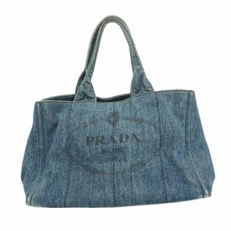 Prada Navy Denim Tote Bag (Pre-Owned)