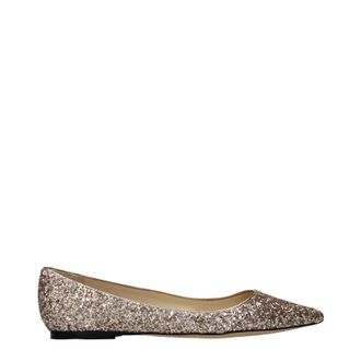 Jimmy Choo London Alina Damess Glitter ballerinas roze/goud