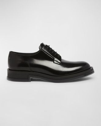 Alexander McQueen Mens Float Leather Derby Shoes