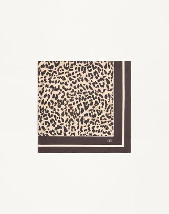 Valentino Garavani Foulard Fauve &Eacute;clat In Seta Donna ANIMALIER UNI