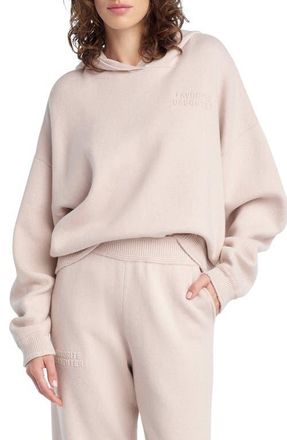 Favorite Daughter The Staying In Cotton & Cashmere Hoodie in Blush Pink at Nordstrom, Size X-Large