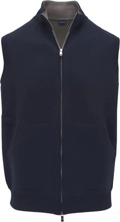 Fedeli Giacca smanicata con zip - Blu