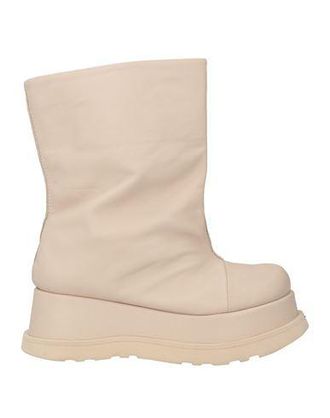 ミドルブーツ PALOMA BARCELO Women Boots HELSA BEIGE Paloma Barcelò Beige Leather Ankle Boot With 12Cm Wedge, 4Cm