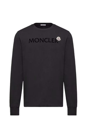 Moncler ARCHIVE LOGO LS T SHIRT Size: XXL, colour: BLACK