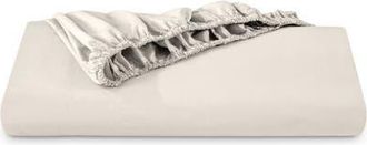 Bare Home 100% Organic Cotton Percale Cooling Fitted Sheet in French Beige at Nordstrom, Size Twin X-Long