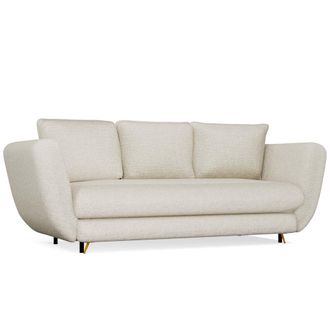 Topeshop Sofa Saris Bege Gold Leg