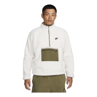 Nike Club Winter half-zip fleece jacket White olive DQ4881-133