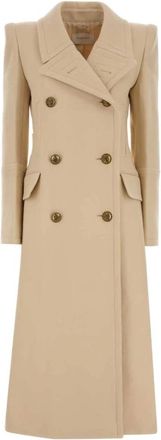 Zimmermann Jassen, Dames, Beige, S, Wol, Hypnotic Longline Wool Coat