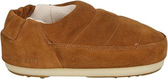 Moon Boot Gewatteerde 60mm Muiltjes - Dames - Winterlaarzen - Bruin - 39 EU - Leer - Schoenen