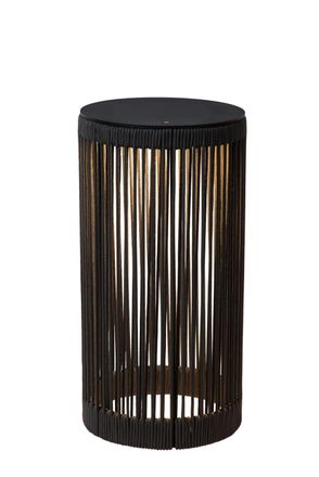 Lucide L&aacute;mpara de suelo de poli&eacute;ster con 1 led integrado, negro