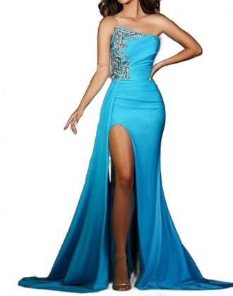 Portia & Scarlett Evening Dress In Blue Turquoise
