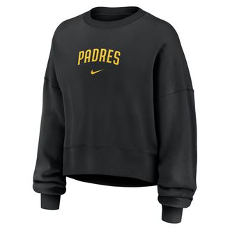 Nike San Diego Padres Nike Womens MLB Pullover Crew in Black | 01D7912ZPYP-9HV