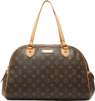 Louis Vuitton Brown Pvc Leather Handbag Tote Bag (Pre-Owned)