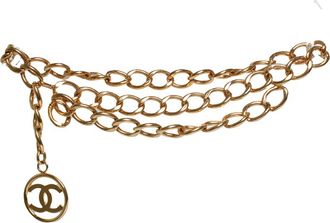 Chanel verguld metalen 93 riem - ketting met CC-logo