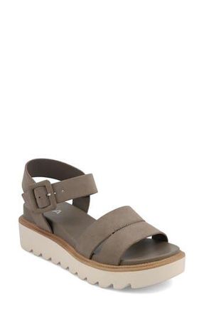 Mia Jovie Ankle Strap Platform Wedge Sandal in Taupe at Nordstrom Rack, Size 6.5