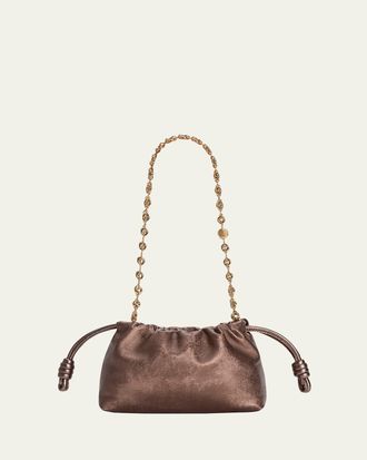 Loewe Flamenco Clutch Bag in Moire-Print Leather