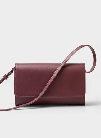 Simons Womens Organized faux-leather clutch