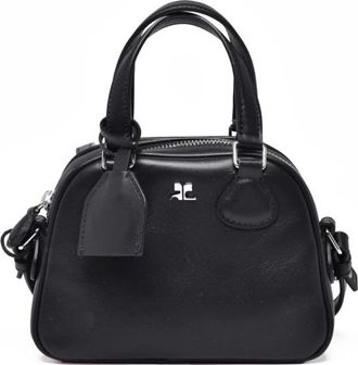 Courr&egrave;ges Pochette - Dames - Handtassen - Zwart - ONE Size - Leer - Tassen