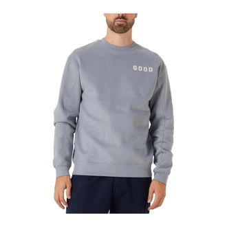 The Goodpeople Hoodies & sweatvesten, Heren, Blauw, S, Katoen, Lteddy Sweater