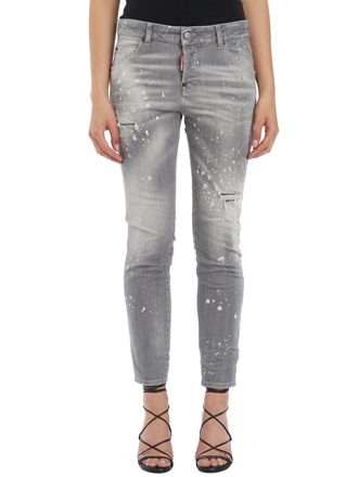 Dsquared2 Womens Jeans In Denim Cool Girl - Grey Cotton - Size EU 34 (Womens)
