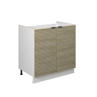 Vicco Armario Bajo Para Fregadero Fame-line, Panel De Roble, 80 Cm Sin Encimera Vicco