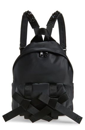 Simone Rocha Bow Front Backpack in Black/jet at Nordstrom