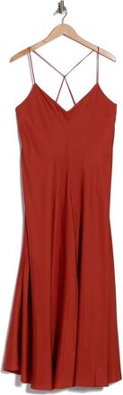 Vince A-Line Silk Blend Slip Dress in Brick Rose at Nordstrom Rack, Size X-Large