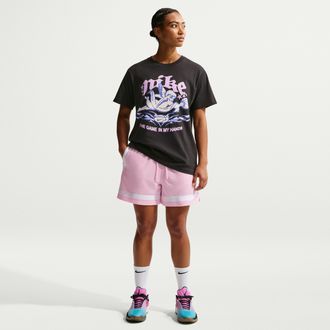 Nike Womens Crossover Dri-FIT 5 Basketball Shorts in Pink | FV8505-663