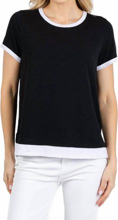 Nally & Millie Leah Layered Tee In Black