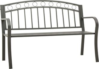 vidaXL Vidaxl - Banco De Jard&iacute;n Acero Gris 120 Cm