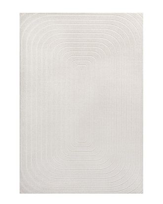 Jonathan Y Designs Jonathan Y Freya High-Low Modern Scandinavian Arch Stripe Monotone Indoor/Outdoor Area Rug