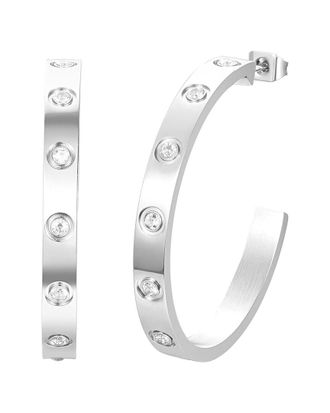 Liv Oliver 18K Cz Large Hoops