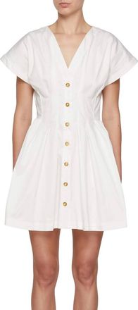 Kika Vargas Billie Mini Dress In White