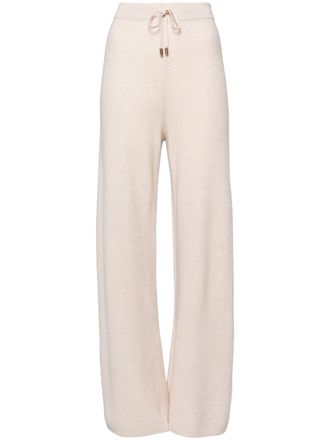 N.Peal honeycomb knitted trousers - Neutrals