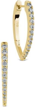 Sterling Forever Kenia Cubic Zirconia Marquise Hoop Earrings in Gold at Nordstrom Rack