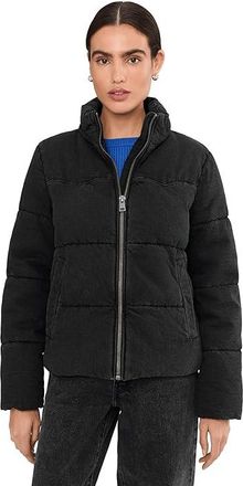 Levi's Western Denim Puffer Womens Jacket Black Wash : XL, Cotton