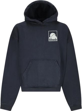 Rhude Moonlight Badge Hoodie - Heren - Hoodies - Zwart - M - Hoodies & sweatvesten
